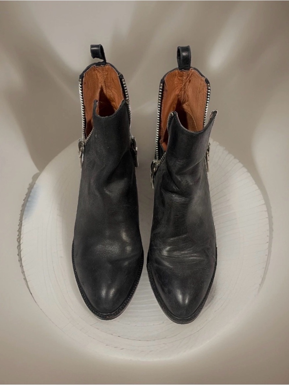 Jeffrey Campbell Boone Cage Heel Booties Size 7